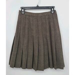 Vintage Casual Corner Pleated Plaid Dark Academia Skirt Sz 8 Preppy Y2K School